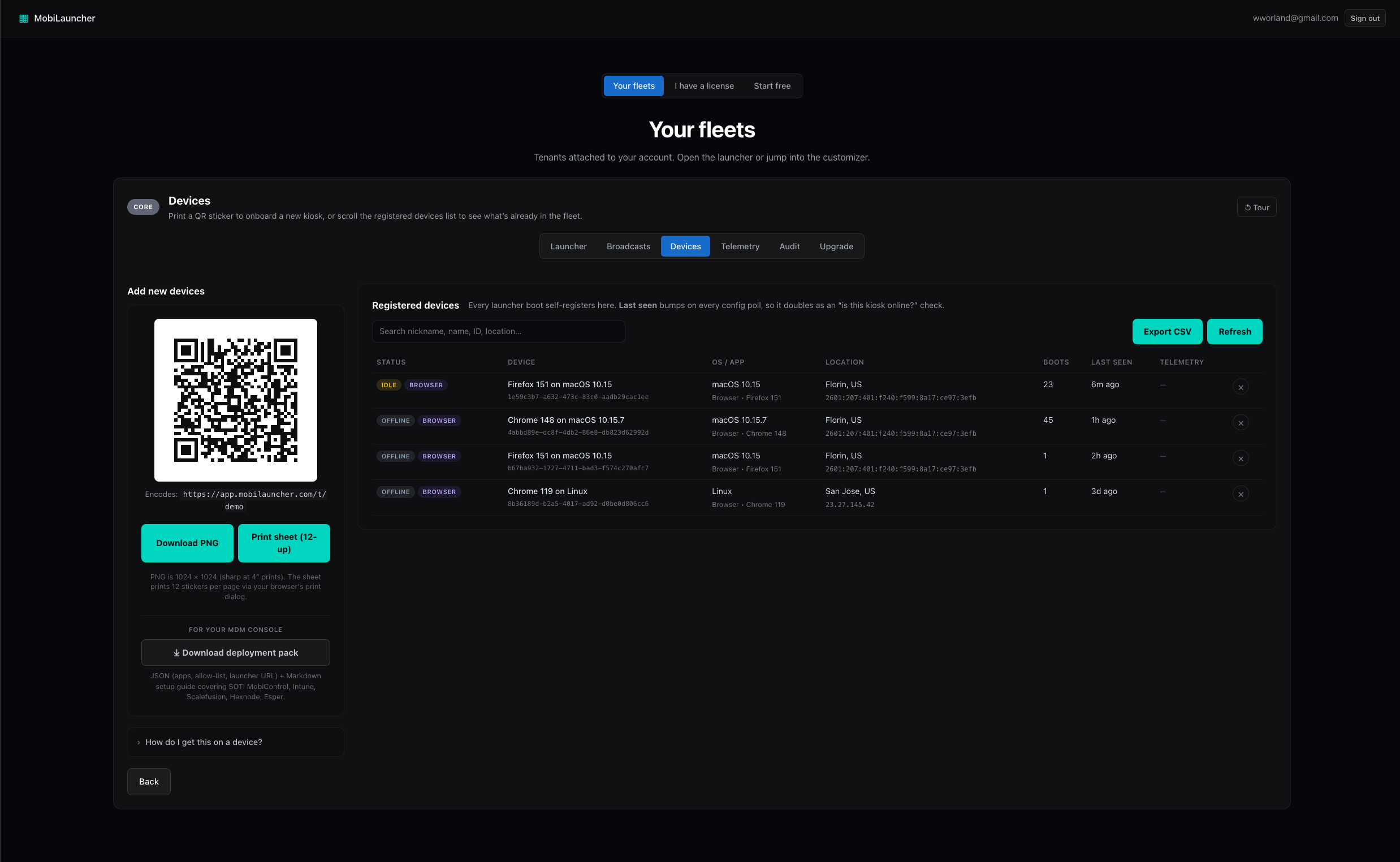 Print a QR sticker